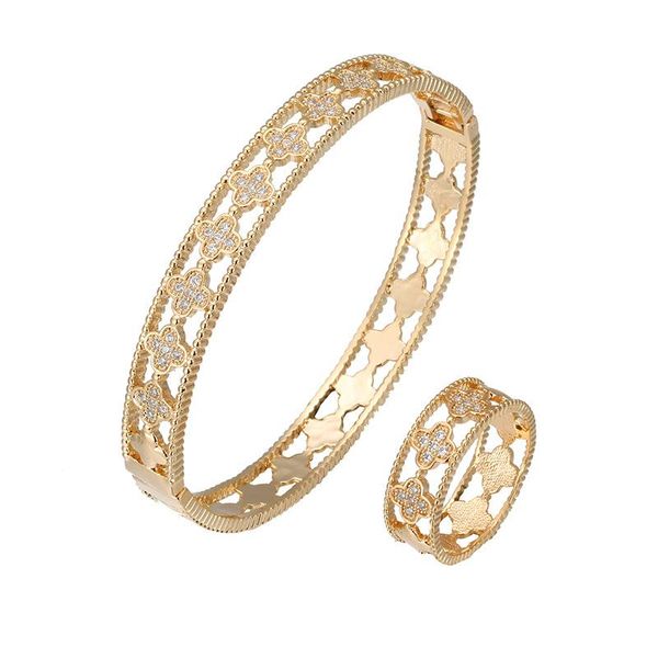 

модный зажим cz bracte ring set rb61307 ювелирные изделия символ элегантный браслет золото посеребренное, Black