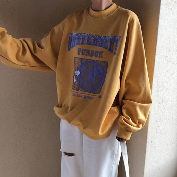 

cool women's clothes women printed chic loose oversized hoodies streetwear harajuku pullover casual o-neck korean style nqjsu, Black