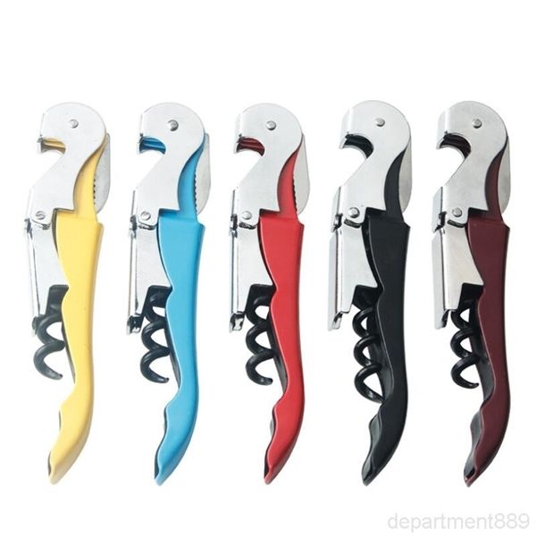 

a-bar black burgandy stainless steel metal cork screw multi-function red wine bottle opener dhc1768