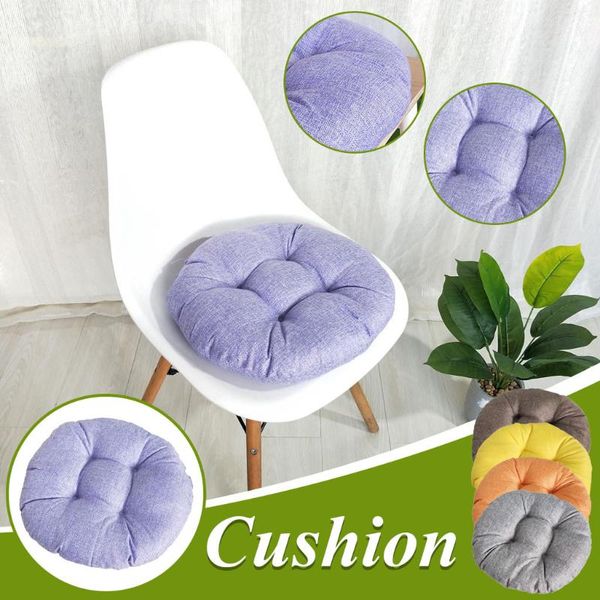 

round cotton and linen style cushion decorative pillows for sofa meditation chair cushion 40*40cm cojines decorativos para sofÃ¡