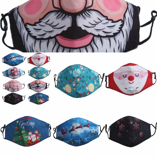 

santa designer mask snowman 2020 face christmas masks men women 3d printing dustproof black white fashion face