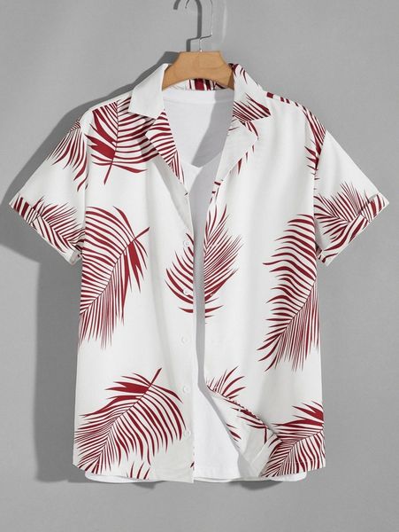 

men tropical print shirt without tee j7lz#, White;black