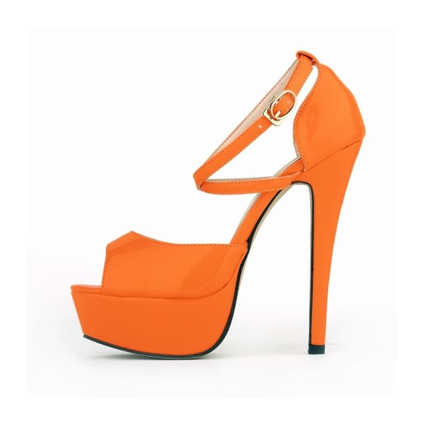 

mode summer booster for women sandals peep toe flat leaps nlk-c0076 14cm orange high leap shoes 10k3, Black