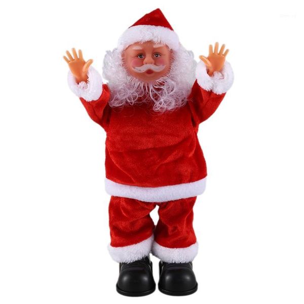 

electric santa claus somersault stunt toy music walking doll xmas ornaments funny gift christmas decorations for home1