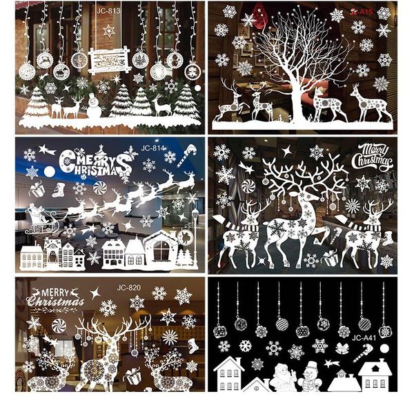 

merry christmas window stickers santa claus decorative wall stickers home decor bedroom living room removable whi wmtrbw