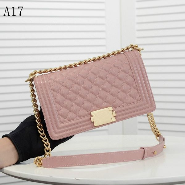 

classic handbag luxurys designers bags channel women bags fashion handbags919 chain shoulder bag boy grained calfskin & gold-metal pink