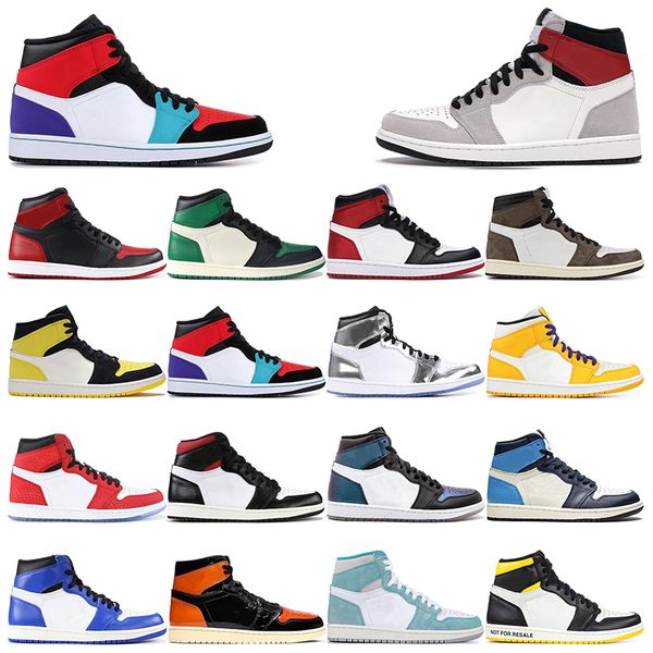 

2021 ing 1 1s jumpman sports shoes men women multi color light smoke grey pine green yellow black toe mens trainers sports sneakers