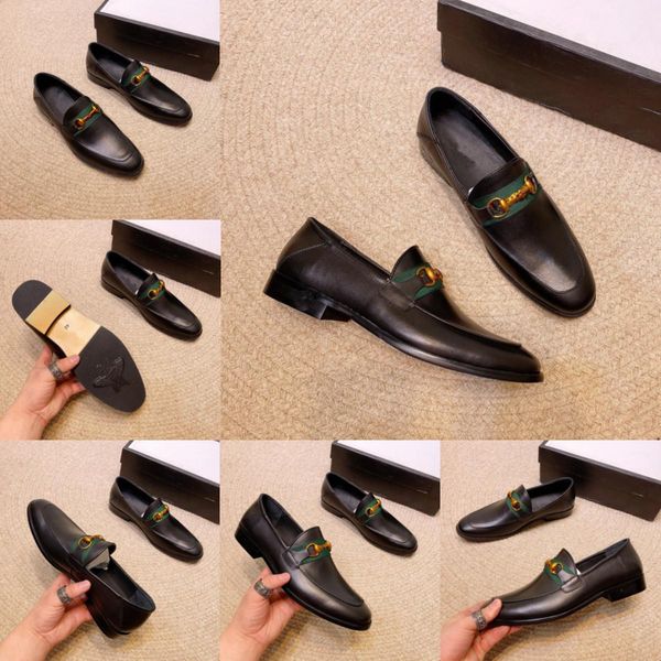 

designers genuine leather men dress shoes luxury brands thick bottom italian style male shoes pointed brogue carving loafers slip-on, Black