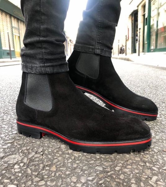 

luxury fashion men's red alpinono ankle boots bottoms mens motorcycle booties brown black outdoor lug sole man walking famous evening p
