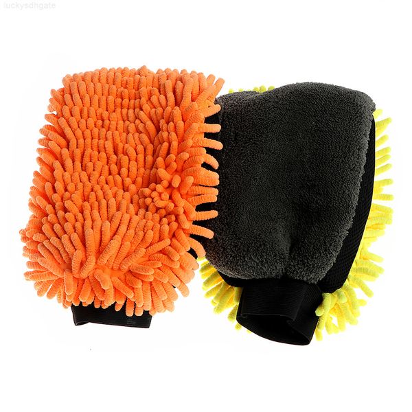 

3 in 1 wash gloves car multi-function cleaning wax detailing brush microfiber chenille auto care waterproof car-styling