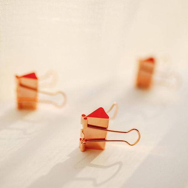 

5pcs set rose gold binder clips luxury gold elliot paper clip files storage holder documents organizer office stationery 2 types h bbyiux