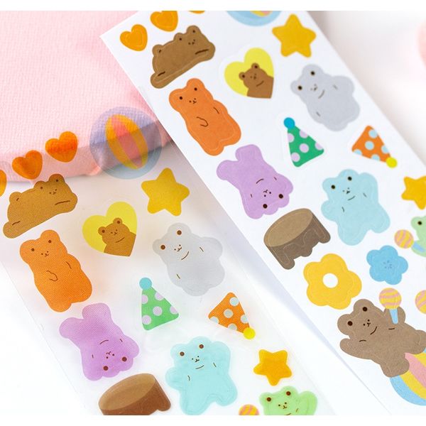 

mohamm 4 простыни милый медведь декоративные наклейки книги скрапбукинг diy нот бумаги и pvc стикер хлопья стационарные офисные аксессуары f