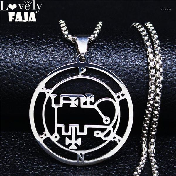 

pendant necklaces 2021 stainless steel demon pendants silver color satan gaap for necklace men/women jewelry gargantilla n1256s031