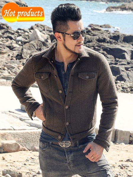 

2021 the new winter dress men skin of casual wool thin thermal poclets european style new jacket f8235 kq6g, Black;brown