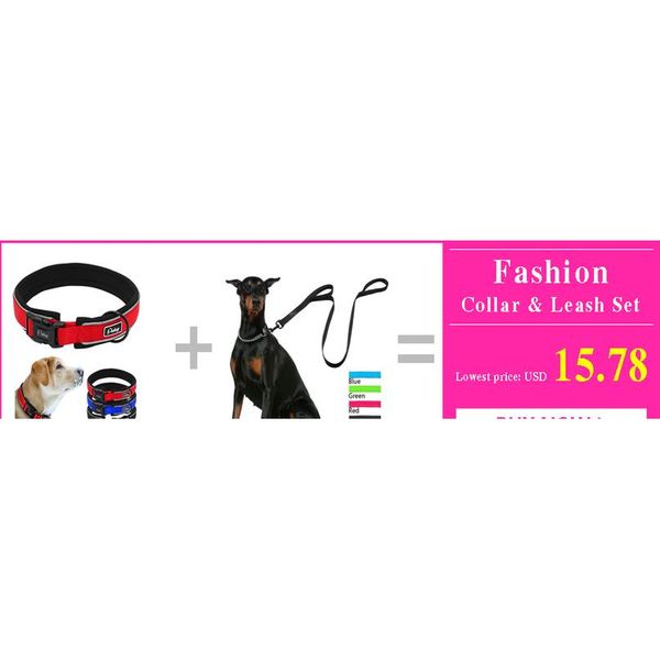 

adjustable comfort thick padded nylon dog collar reflective for small medium large breeds blue red black sqcgfw