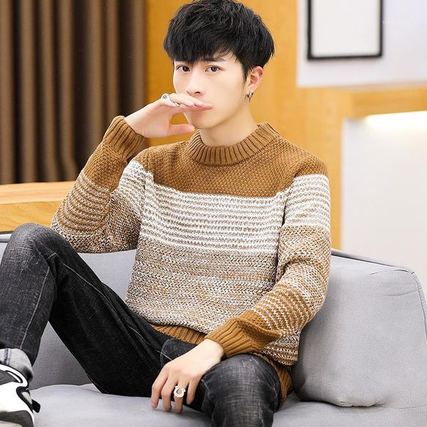 

arrival sweater casual new youth pullover men autumn round neck patchwork quality knitted brand male sweaters1, White;black