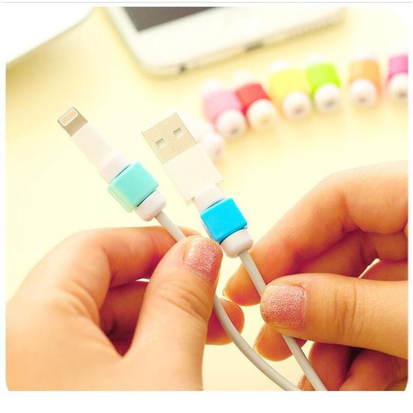 

simple cute cable protector data line cord protector protective case cable winder cover for iphone usb color chargi jlluqc