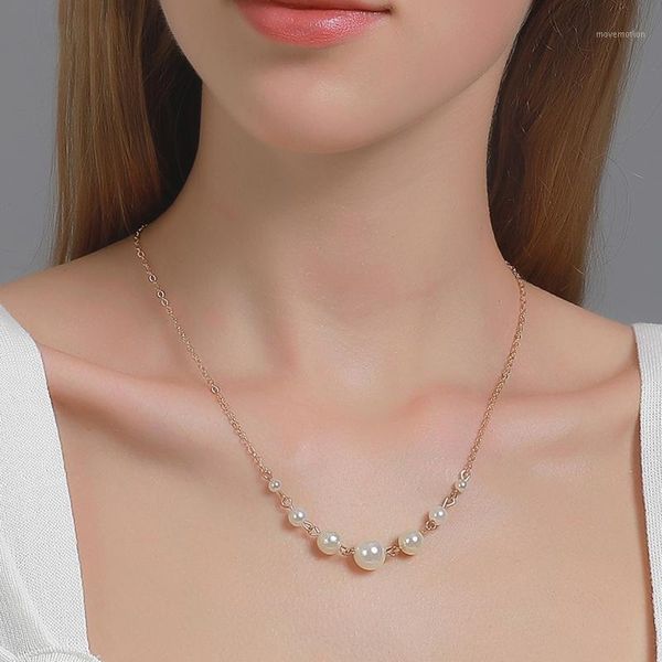 

fashion simulated-pearl chokers necklace for women party costume collar jewelry silver color charms necklace valentines day gift1, Golden;silver