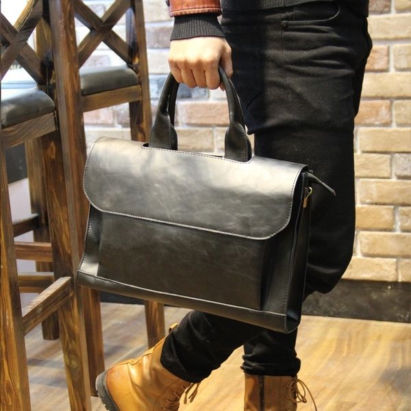 

leather fashion messenger of vintage high portable capacity suitcase sac homme sack for man db60ba 61ro