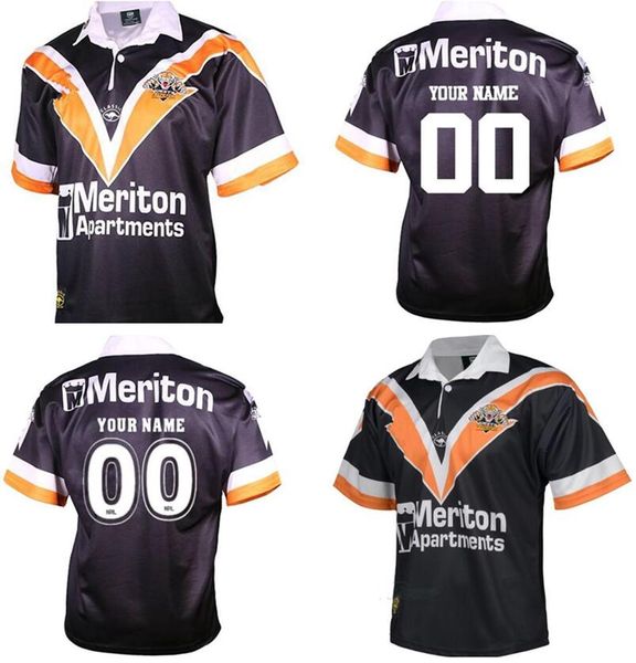 

2000 wests tigers retro rugby jersey western subberbs классическая винтажная рубашка регби домой размер s-5xl, Black;gray