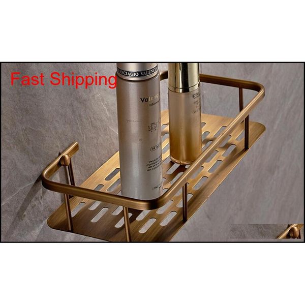 

home organizer kitchen bath shower shelf storage basket holder wall mounted brass antique finishes qylaft homes2007
