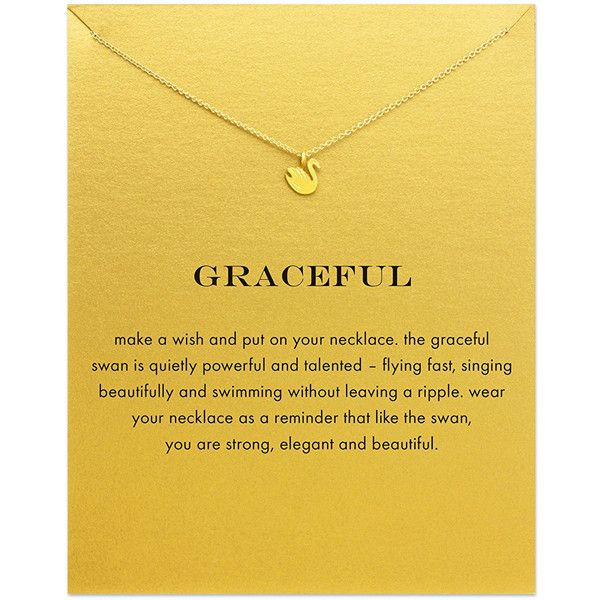 

choker necklaces with card gold silver swan pendant necklace for fashion women jewelry graceful