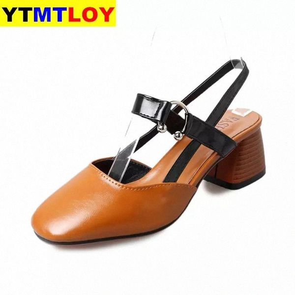 

2021factory direct low heels sandals women ankle strap summer shoes female plus size 42 block heels women shoes casual sandals #g316, Black