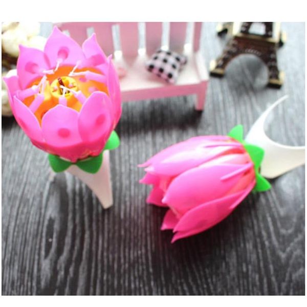 

lotus music candle lotus singing birthday party cake music flash candle flower music candle cake accessories wmtwrh my_home2010