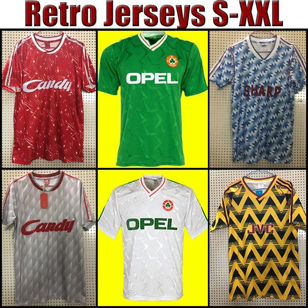 

ireland retro soccer jerseys thailand 1990 1992 1994 94 vintage football shirt northern national team 90 93 world cup green white, Black;yellow