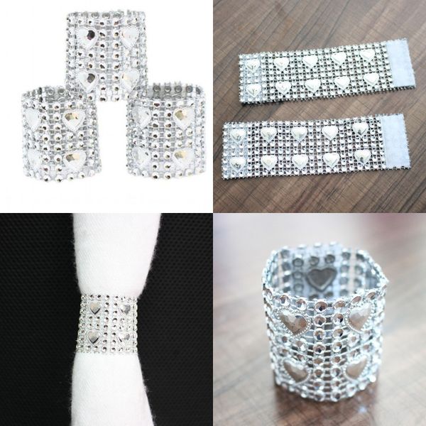 

napkin ring 8 row drill electroplate peach heart silvery mat towel hoop swing tabletable napkin circle grade l articles 0 5ms p1