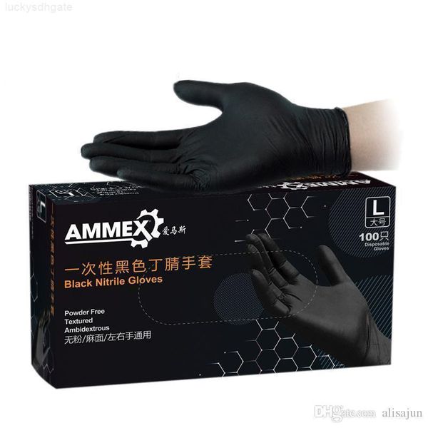 

factorycf6dpackaging disposable box stock in work safety protective gloves nitrile glove late paog