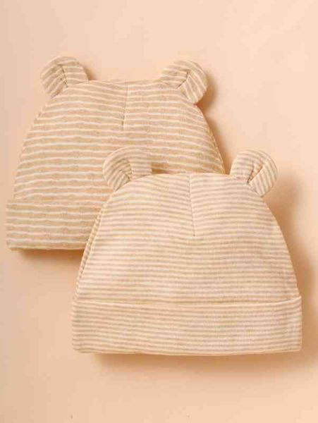 

2pcs baby striped hat she03, Yellow