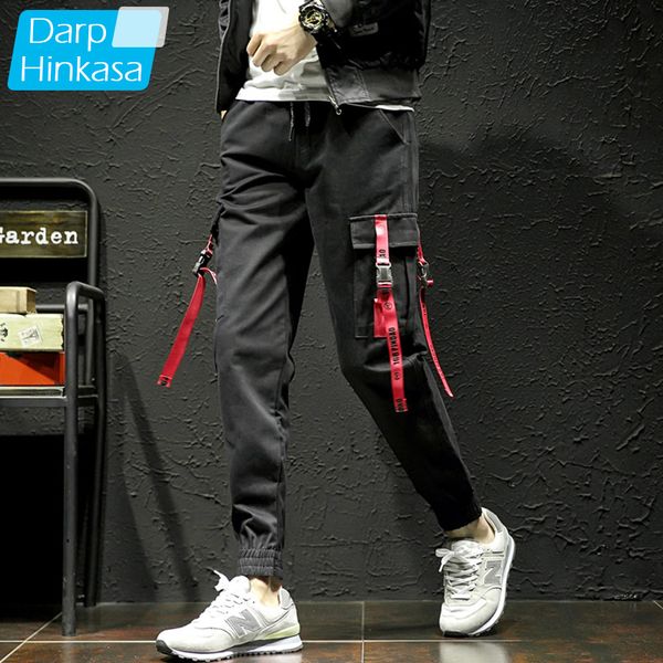 

2020 new black pants men hip hop cargo pants men streetwear harajuku jogger sweatpant 100% cotton trousers men pants 5xl lj201007