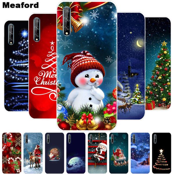 

christmas cartoon mobile phone cover for huawei p30 p40 lite e rongguang 30 pro plus 20 and silicone mobile phone cover for tpu rongguang 20