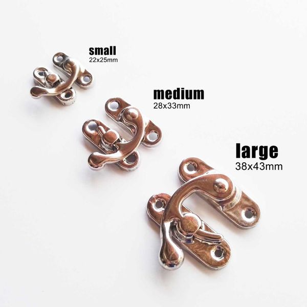 

6шт ювелирные изделия грудной клетки подарочная коробка вина деревянный чехол hasp защелкой тумблер замок застежка кожаный мешок сумка сумка