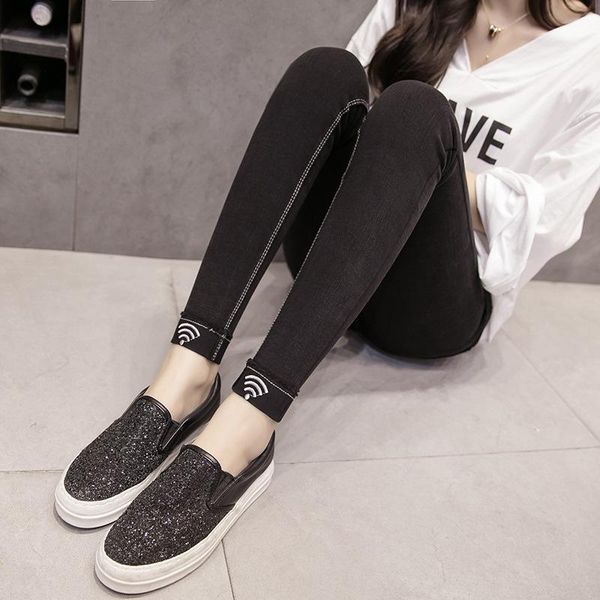 

women's jeans fashion women leggings casual skinny slim thin high denim legging pencil pants for s-5xl size, Blue