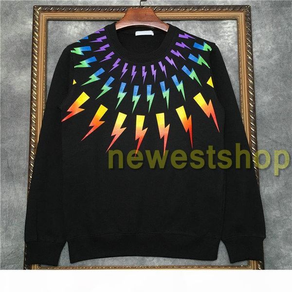 

2020 europe luxury mens color geometry printing hoodies fashion sweatshirt men womens clothe hoodies designer pullover sweatshirt, Black