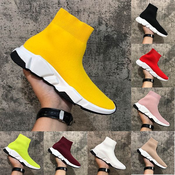 

men women casual shoes womens glitter clear sole paris triple black green platform red flat knit socks boots sport sneaker