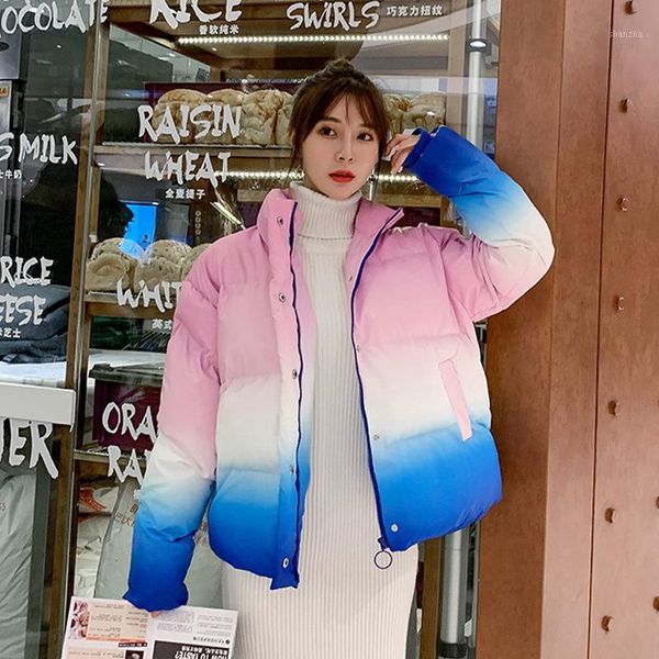 

parka down cotton autumn winter coat women clothes 2019 korean vintage parkas thick short manteau femme hiver zt50981, Black