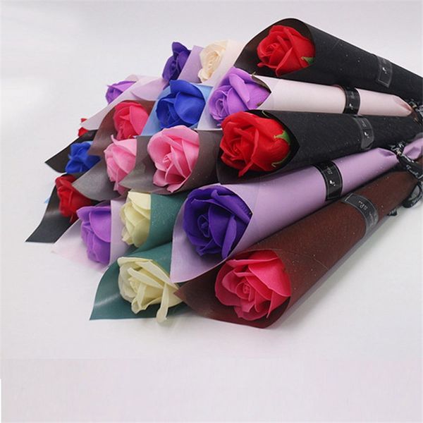 

artificial rose flower 14 styles soap flower valentine's day birthday christmas gift sets for women wedding decoration dhf3493