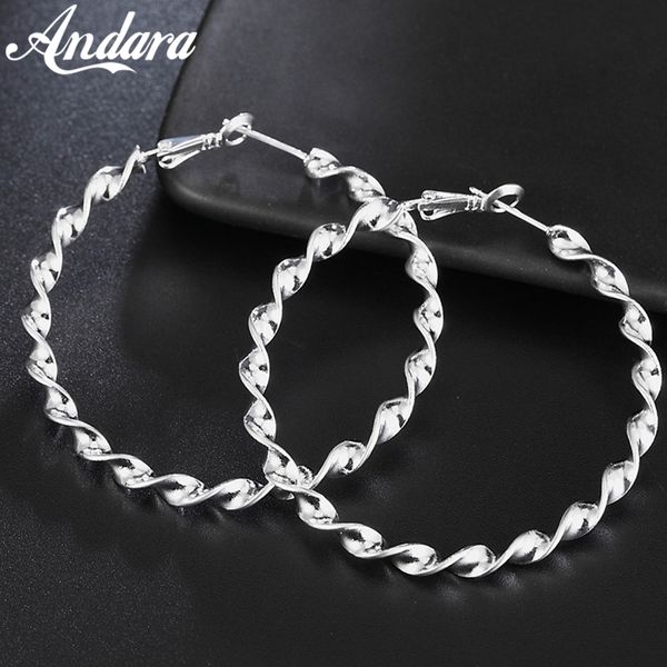 

earrings 925 sterling silver twisted line fashion earring dress ladies jewelry gift new styles, Golden;silver