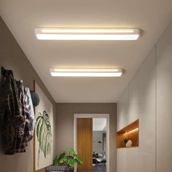 Tavan Işıkları Modern Led Lamba Koridorda Dikdörtgen Beyaz Avize Koridor Koridor Balkon Ev Dekorasyon Işık Fikstürü Için 220