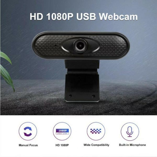 

full hd 1080p webcam usb pc computer camera with microphone driver-video webcam for online teaching live broadcast camera