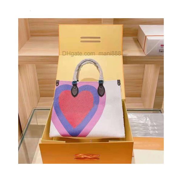 

large tote bag women handbag purse genuine leather hand bags fashion letter heart print shoulder bags crossbody bag shopper