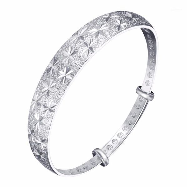 

silver color bangles for women wedding jewelry bracelet bridemaid gift h271, Black