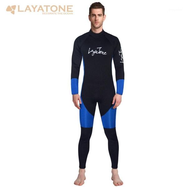 

layatone wetsuit men 3mm neoprene diving suit one piece swimsuit scuba diving women long sleeve fishing snorkeling wetsuits1, White;black