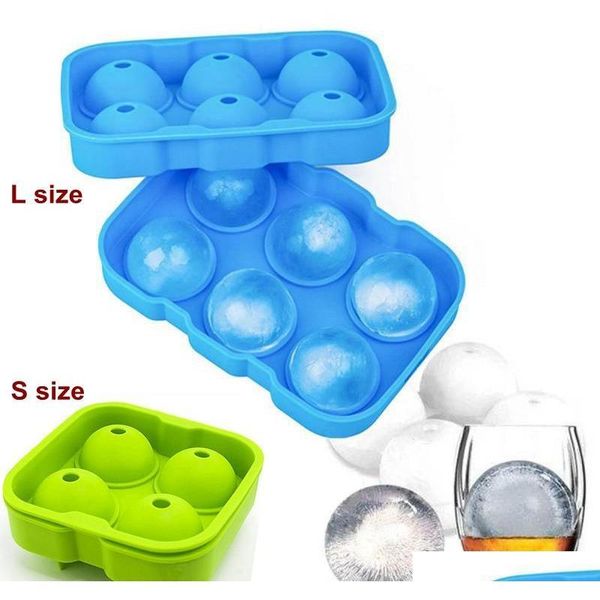 

2 sizes sile ice cube ball tray brick round maker mold ice sphere mould for part jllydb mywjqq