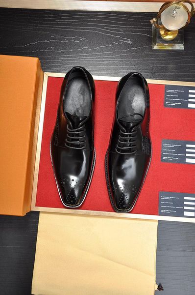 

c2 fashion men wedding shoes office shoe designer mens formal flats shoe luxury men classic business leather men dress shoes 11, Black