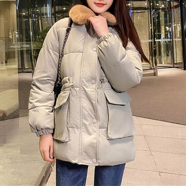 

cord jackets 2020 herf winter women's new co8835 jacket parka puffer warm high wet oversized short colorfaith quality vnwst, Black