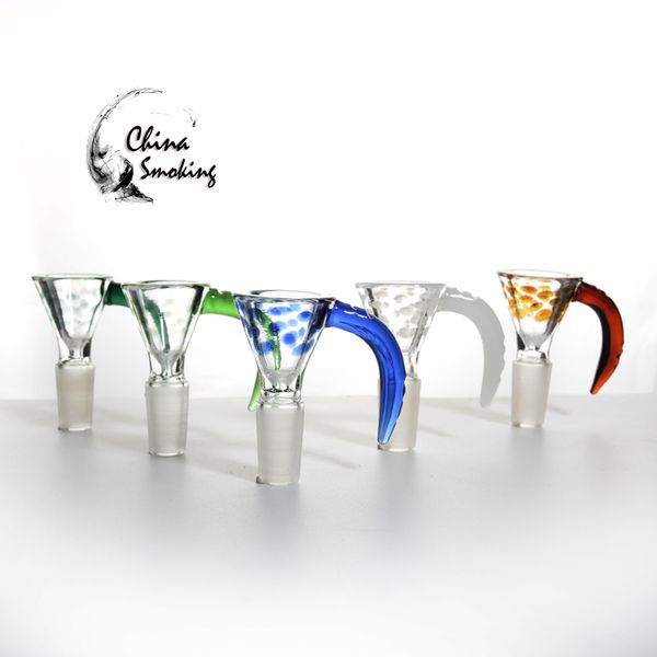 Räucherglasschale, Glaskräuterhalter, Durchmesser 29 mm, für Wasserbong, 10 mm, 14 mm männliche Verbindungsrohre
